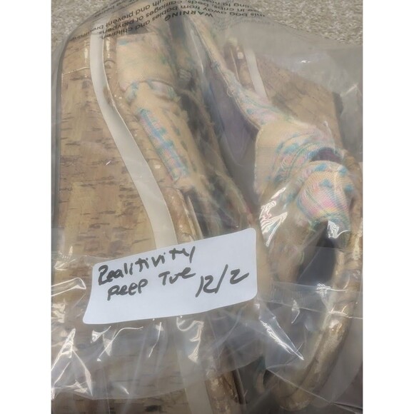 Relativity Womens Fabric Sandals Adjustable Strap Patchwork Size 10M Wedge Heel - Picture 13 of 13